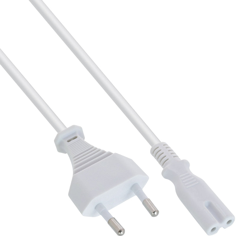 Inline Cable Power , Connector Euro a Connector EURO8, White 0,3M