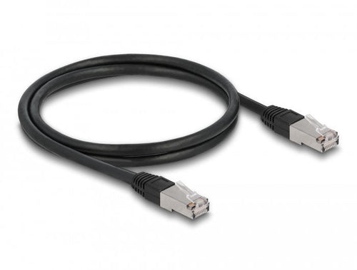 Delock RJ45 Network Cable CAT.6A S FTP Pe Outdoor 1M Black — image 1
