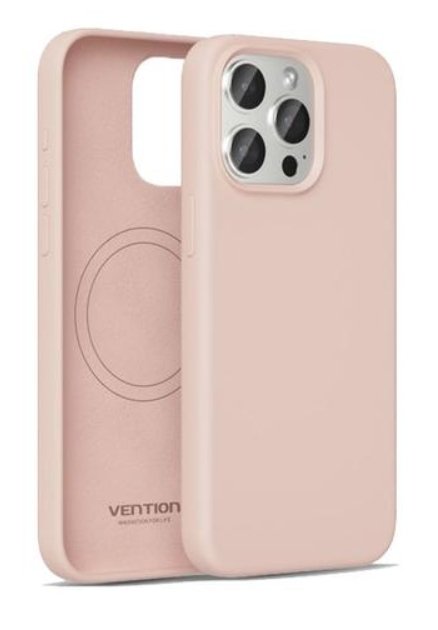 Case Silicone With Magsafe Vention KUFP0-10 Compatible With Iphone 15 Pink — image 1
