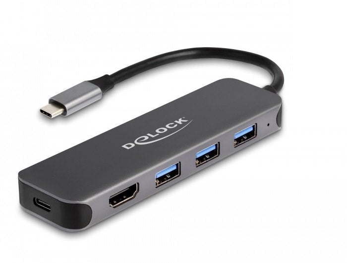 Delock Hub 64171 Interfaz USB 3.2 Gen 1 (3.1 Gen 1) Type-c 5000 Mbit/S Grey Estación Acoplamiento USB 3.2 Gen