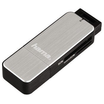 Hama USB 3.0 Multi Card Reader SD/microSD Alu Black/Silver — image 1