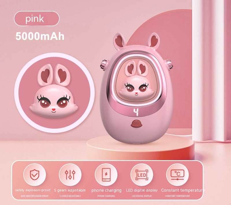 Power Bank Two-in-one Cartoon Mini Heating Pad