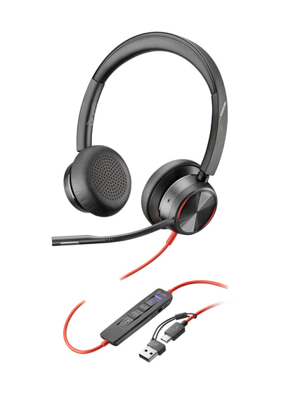 Poly Blackwire 8225 Headphones USB-C With Certificación Microsoft Teams + Adapter USB-C/a — image 1