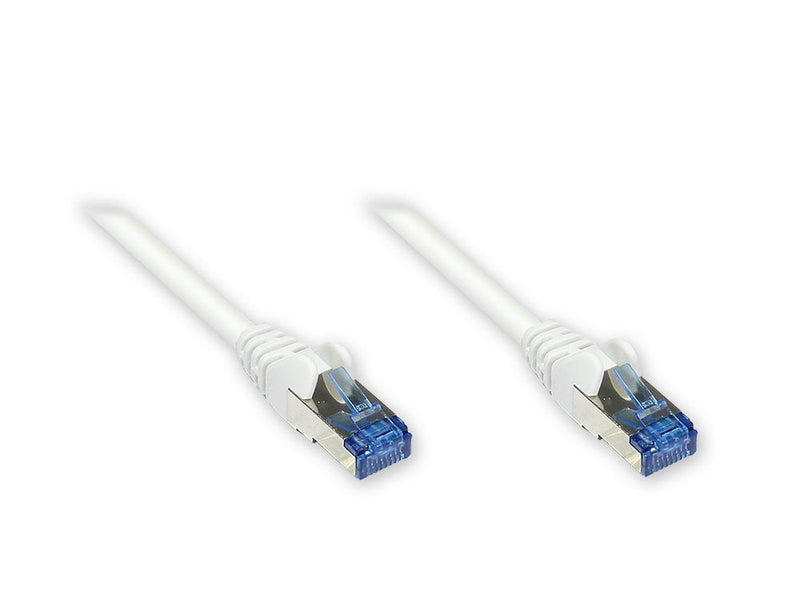 Goodconnections Network Cable With Protector Pestaña, CAT.6A, S FTP, Pimf, Libre Halógenos, 500MHZ, White 10M,