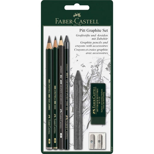 Faber Castell Set Of Dibujo Pitt With Pencils Graphite + Accesorios Blister 7 Pieces — image 1