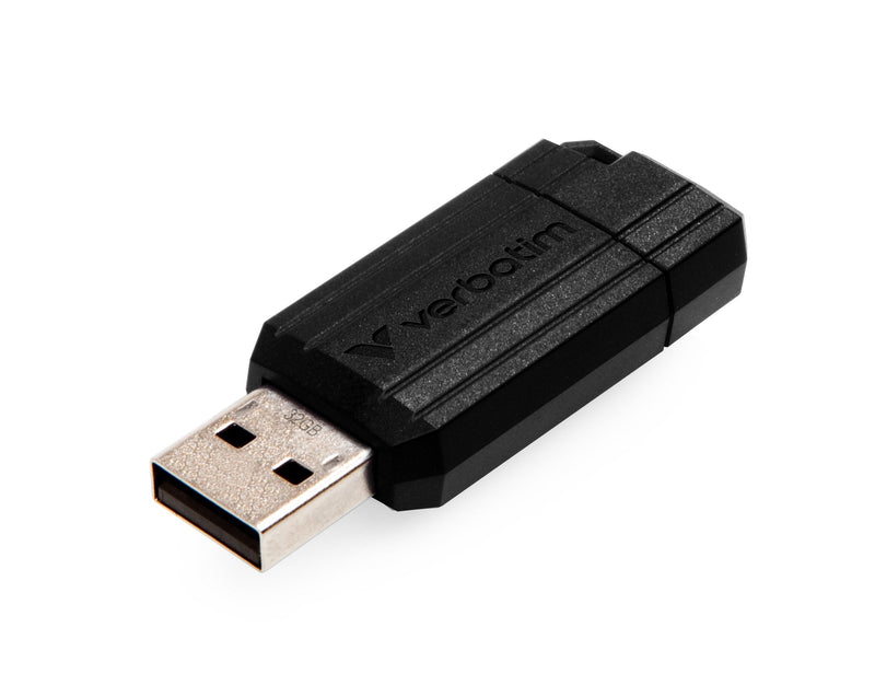 Verbatim USB Flash Drive Pinstripe 32GB USB 2.0 Black