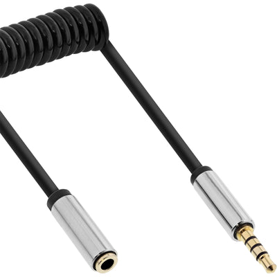 Inline Cable Espiral Slim Audio 3,5MM M/H, 4 Pines, Stereo 0,5M — image 1