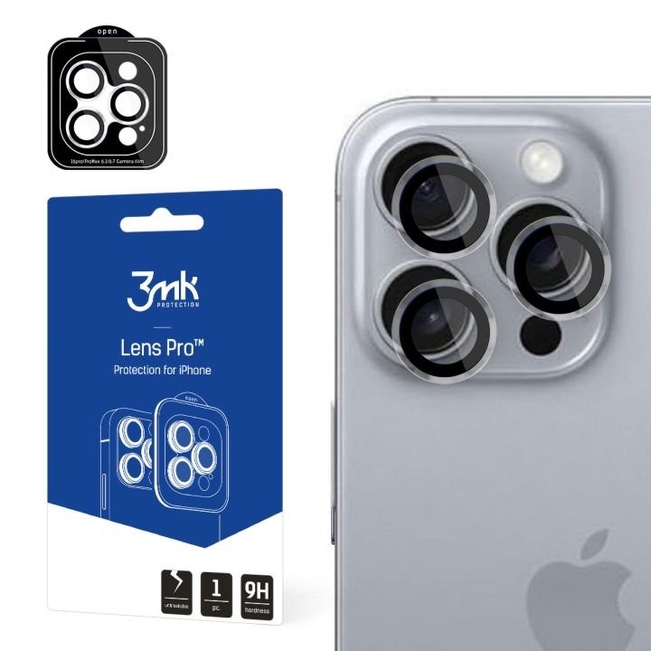 3MK Lens Protection Pro Do Apple Iphone 16 Pro/16 Pro Max. Przezroczysty