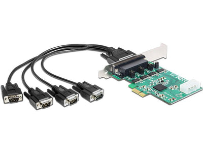 Pci Express X1 Karte Zu 4 X Seriell RS-232 High Speed 921K With Spannungsversorgung — image 1