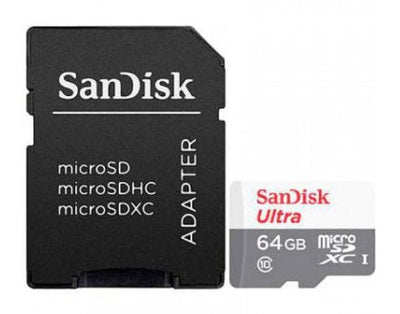 SanDisk Memory Card Ultra 64GB microSD Xc With Adapter Clase 10 100MB S — image 1
