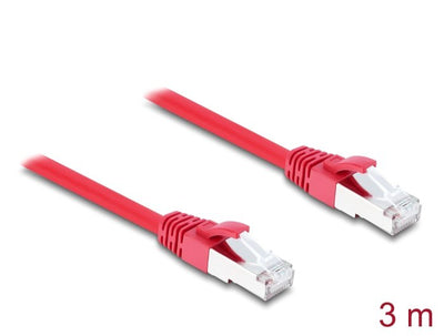 Delock RJ45 Network Cable CAT.6A S FTP 3M Red — image 1