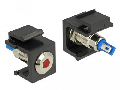 Delock LED Keystone Red 6V Flat Black 86464 — image 1
