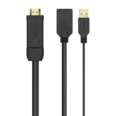 Aisens Converter Activo HDMI 2.0 + USB Alim. a DisplayPort V1.2 - HDMI/M-usb/M-dp/H - 10CM - Black — image 1