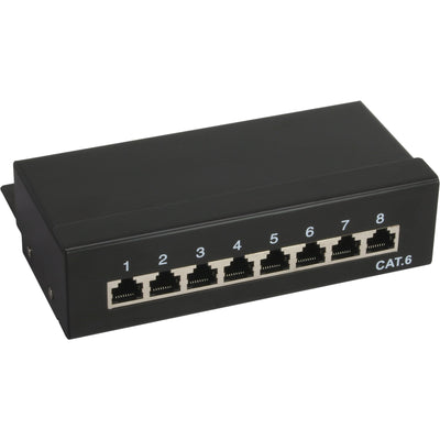 Inline Patch Panel CAT.6 8 Ports Desk Black — image 1