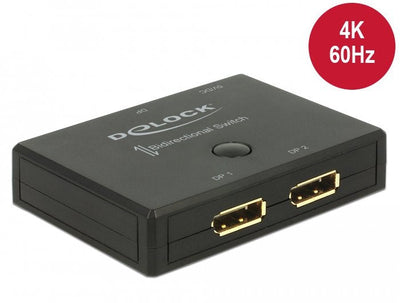 Delock DisplayPort 2 - 1 Conmutador Bidireccional 4K 60 Hz, Conmutador DisplayPort 18750 — image 1