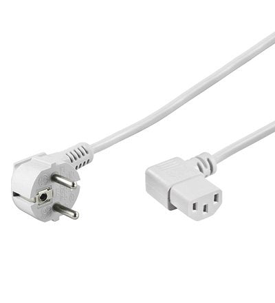 Goobay Cable Aparatos Frí Or C13, 2 Metres White Acodado Ambos Lados 95424 — image 1