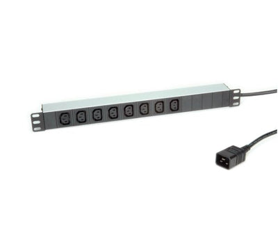 Roline Power Strip Plugs 19 8VÍAS C13 + C20, Aluminium 2M — image 1