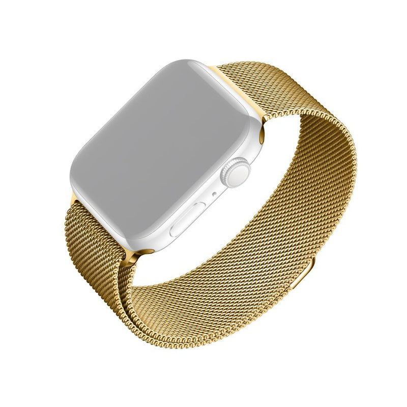 Fixed Mesh Strap For Apple Watch 42 44 45MM, Gold