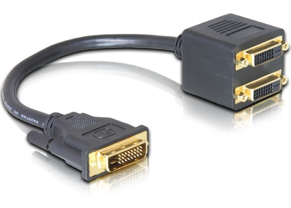 Delock Adaptor DVI25 Plug To 2X DVI25 Jack