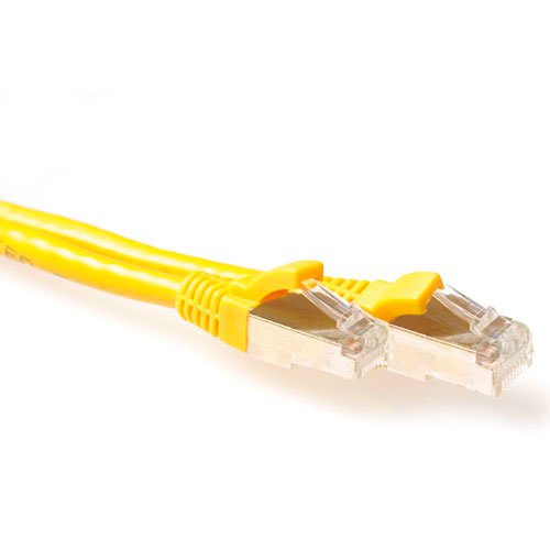 Yellow 10 Meter SFTP CAT.6A Patch Cable Snagless With RJ45 Connectors