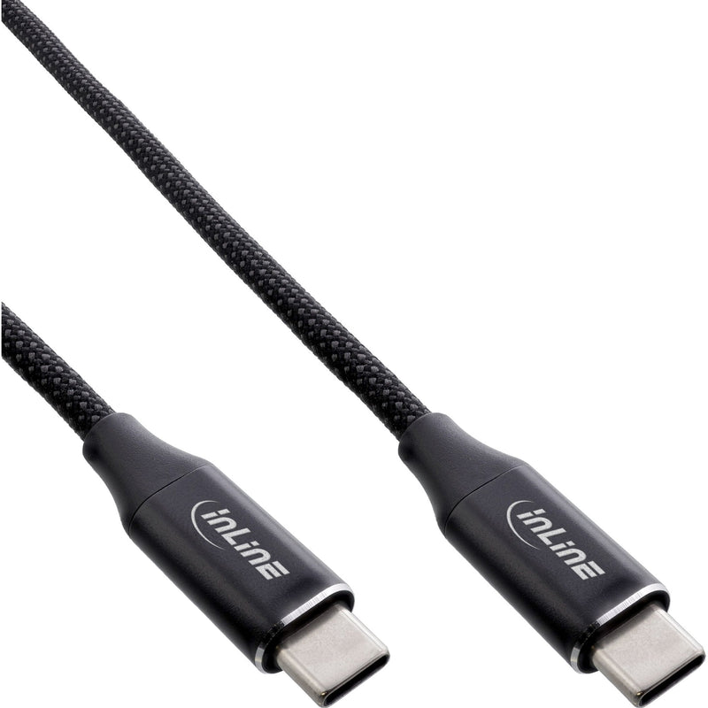 Inline® Magnetic USB-C Cable USB-C Male/Male, 100W, Black, 1.5M