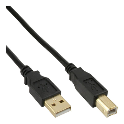 Inline 100PCS. Bulk-pack ® USB 2.0 Cable Type a Male a B Male Black Gold Plated 1M — image 1