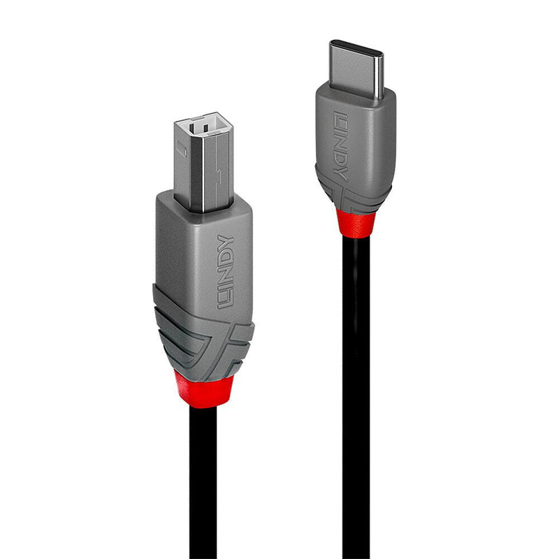 Lindy 36942 USB Cable 2M USB 2.0 USB C USB B Black (Lindy 2M USB 2.0 Type C To B Cable