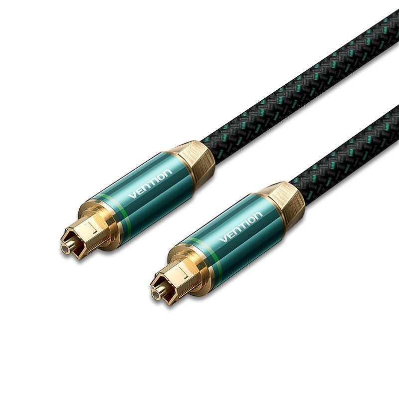 Vention Cotton Braided Optical Cabl Fiber Audio Cable 1.5M Green Cop