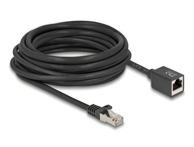 Delock Network Cable Alargador RJ45 Connector Male a RJ45 Connector Female CAT.6A S FTP 7,5M Black — image 1