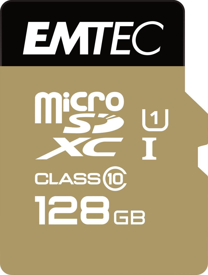 Emtec microSD 128GB Sdxc U1 CL10 Gold + ECMSDM128GXC10GP