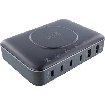 Inline® Qi Powerstation Multiport, Power Supply, Charger, 4x USB Type-c, 2x USB Type a, GaN, 100W, Wireless Ch — image 1