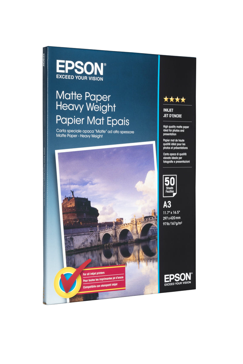 Epson Paper Inkjet Matt A3 167GR 50 Hojas