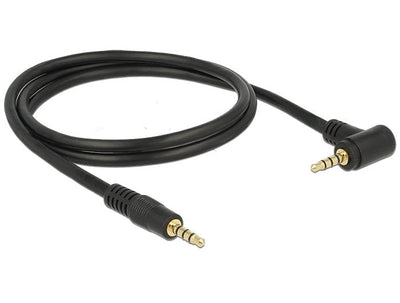 Delock Klinkecable 3,5MM - 3,5MM 90° St/St 1.00M 4PIN Sc — image 1
