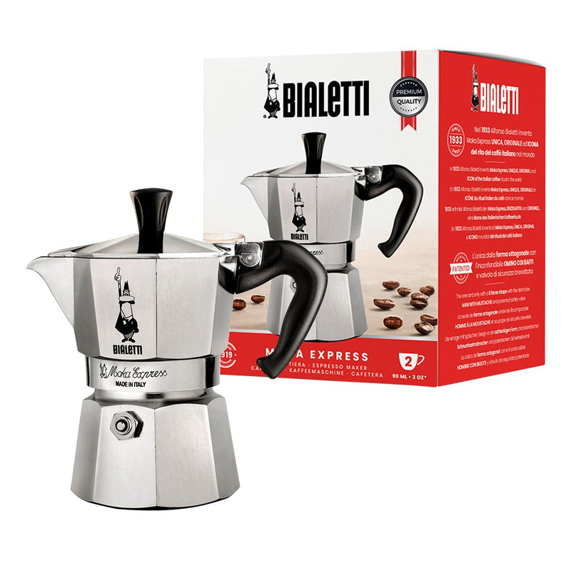 Bialetti Coffee Machine Italiana Moka Express Aluminium Black