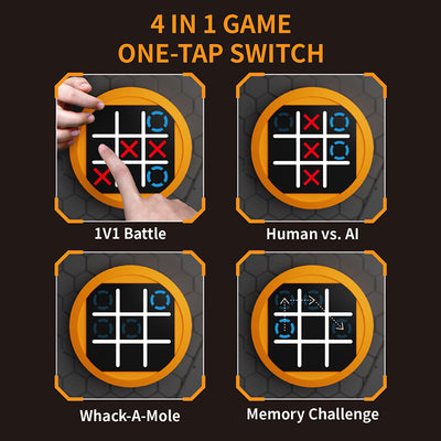 Super Tic-Tac-Toe 4-in-1 Memory Training Handheld Game Console