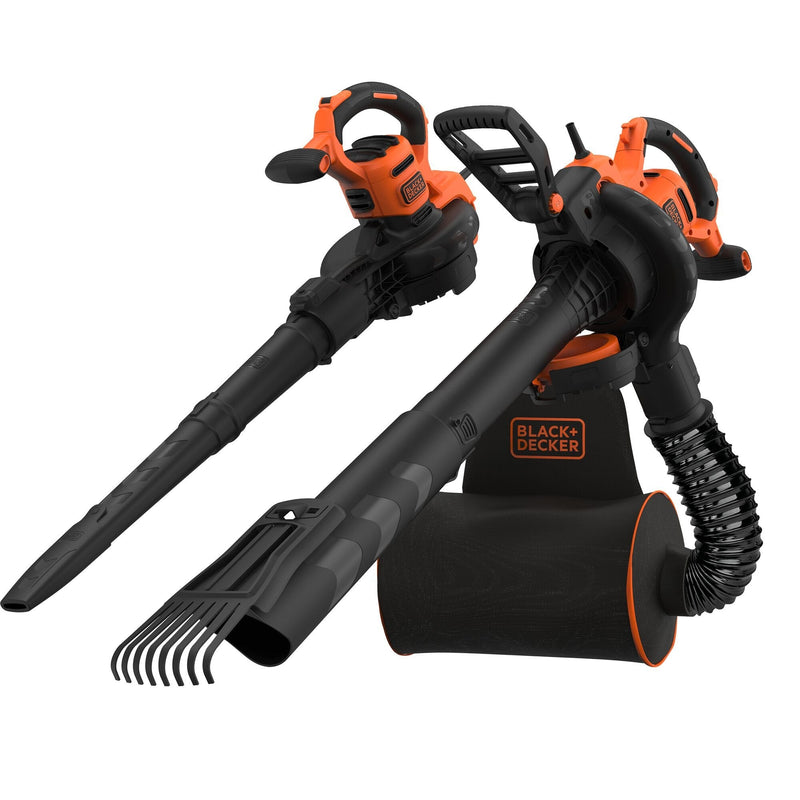 Black + Decker Soplador BEBLV301-QS Hoja 3000W, Vacuum Cleaner/Soplador Black/Orange Soplador Backpack 206 Kmh