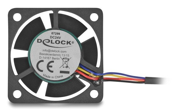 Delock Fan Axial 24V Dc, 40 X 40 X 20MM Black