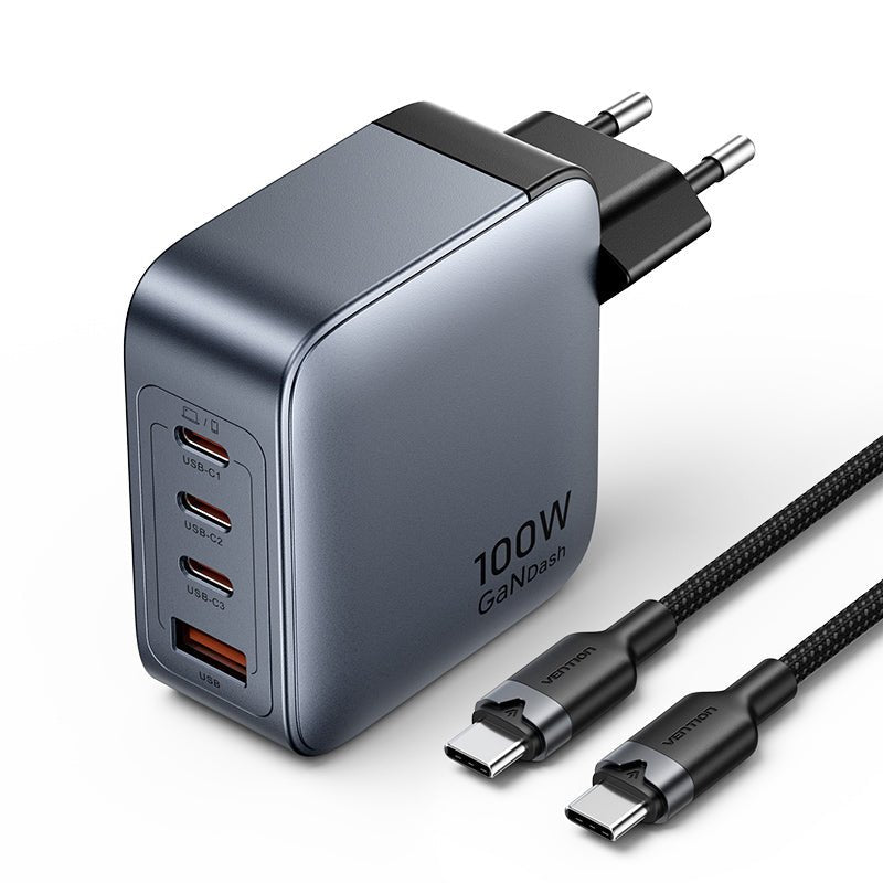 Vention Wall Charger GaN TZ-FETH0-EU 3x USB Type-c 1x USB 100W