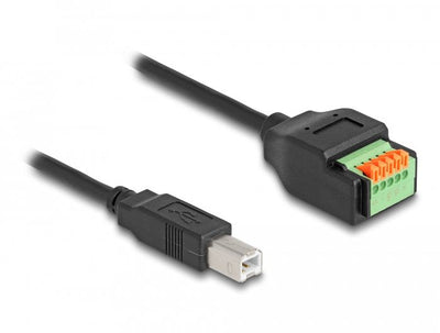 Delock Adapter USB 2.0 , Plug Usb-b Bloque Terminals 5 Pines Black 15CM — image 1