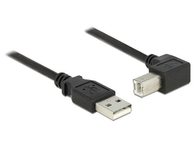 Delock 83529 USB Cable 2.0 Tipo-a Male USB 2.0 Tipo-b Male Sesgado 3M Black — image 1