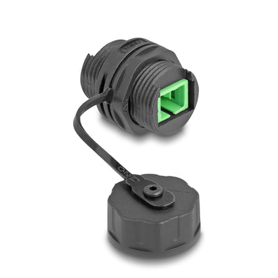 Delock 88032 Connector Cable Fibre Optic Sc Simplex Female a Sc Simplex Female With Cover Protectora Waterproo — image 1