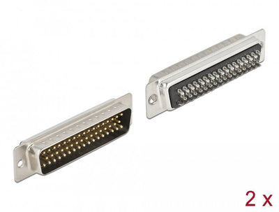 Delock Pin Metal Male D-sub HD 50, Version Soldar, 2 Pieces — image 1