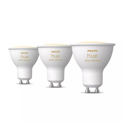 Philips Hue - Pack 3 Bulbs LED Smart GU10, 4.2W 400 Lúmens, LED Inteligentes — image 1