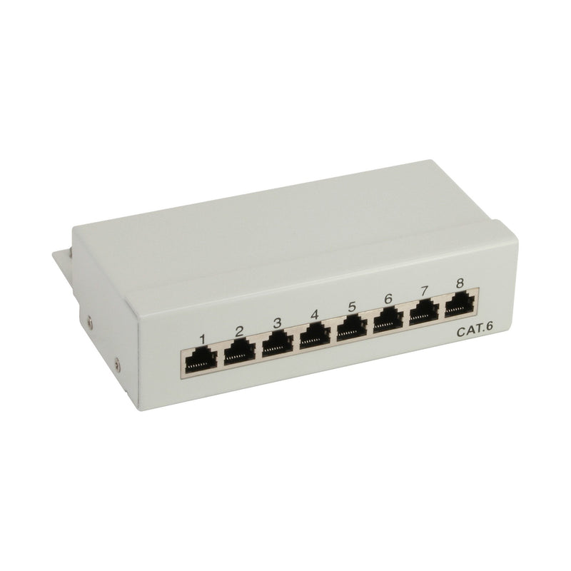 Inline Patch Panel CAT.6 8 Ports Desktop Grey