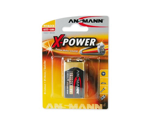 Ansmann 9V-BLOCK Battery Body Only Uso Alcalino