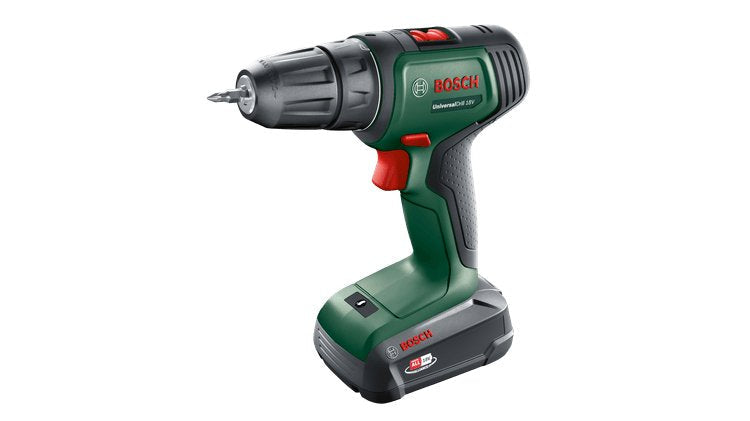 Bosch Drill Wireless Universaldrill 18V Green/Black Battery Li-ion 2,5AH, Case Power For All Alliance 06039D40