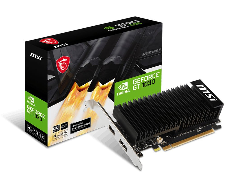 MSI Graphics Card NVIDIA Gt 1030 4GHD4 Lp Oc 4GB DDR4