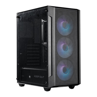 Box Semitorre ATX XC-200 Mesh ARGB Keepout Bahías Int.: 1X3.5'', 2X2.5'' / Usb: 1x USB 3.0, 2x USB 2.0 / Audio — image 1