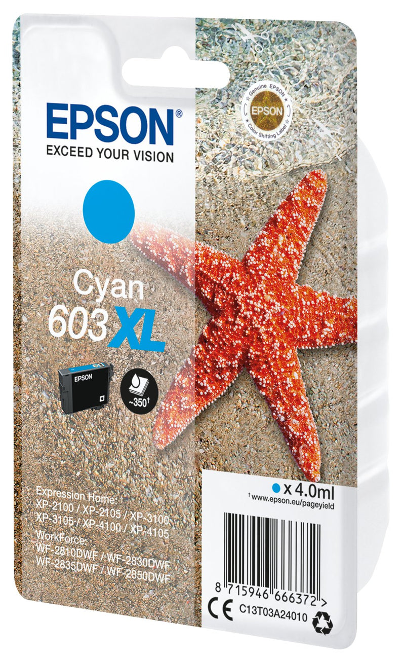 Epson Ink Cyan XL Estrella Mar 1 Ink 603XL RF / Am Single