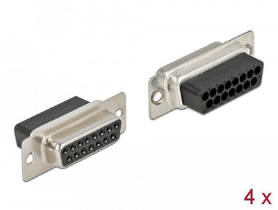 Delock D-sub Plug Crimpado 15 Clavijas, Metal 4 Pieces — image 1